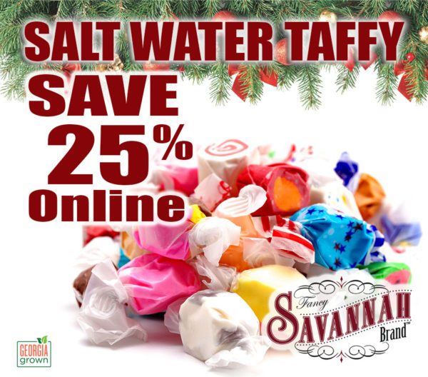 --- Save 25% Online - FSB - Salt Water Taffy made in Savannah